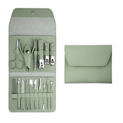 16-Piece Professional Manicure Kit with Foldable Travel Case